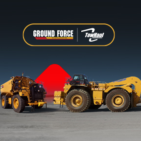 mining equipment, ground force water tank, towhaul lowboy